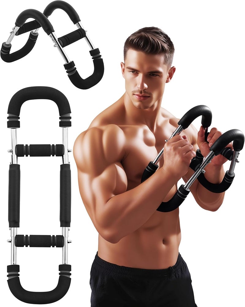 Fatio Twister Arm Exerciser, Adjustable Spring Workout Bar, Forearm Triceps Chest Inner Thigh Muscle Enhanced Exercise Strengthener, Upper Body Strength Builder Trainer, Home Fitness Equipment - Image 1